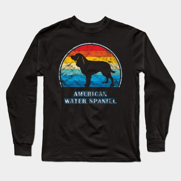 American Water Spaniel Vintage Design Dog Long Sleeve T-Shirt by millersye